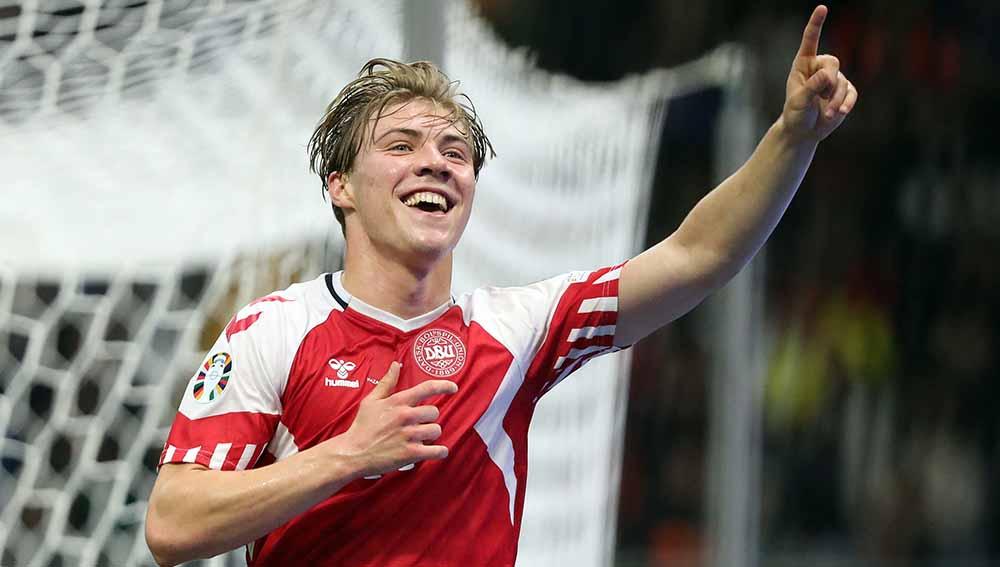 Pemain Denmark, Rasmus Hojlund. (Foto: REUTERS/Pavel Mikheyev)
