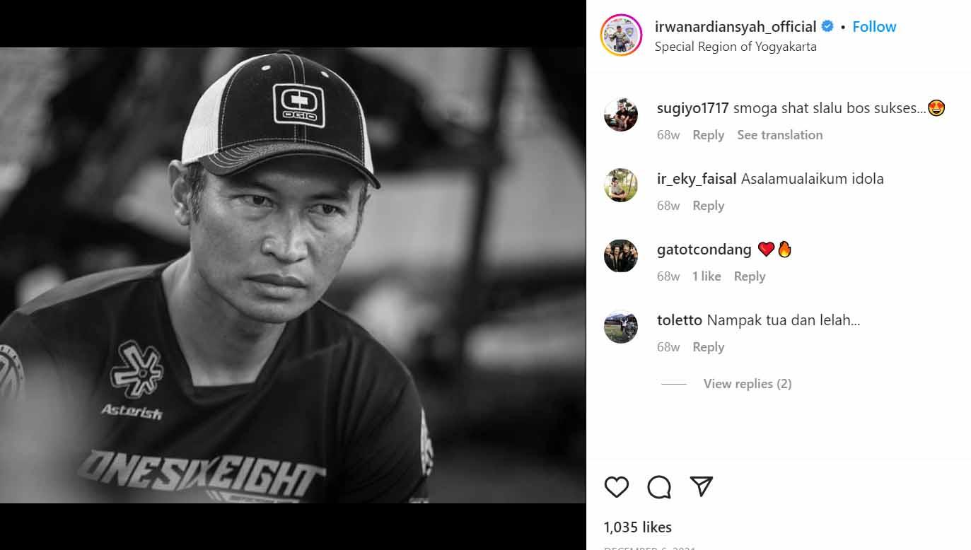 Legenda balap Indonesia, Irwan Ardiansyah meninggal dunia. (Foto: Instagram@irwanardiansyah_official)