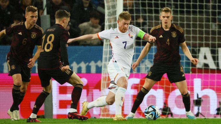 Kabar mengejutkan datang dari bursa transfer setelah Kevin De Bruyne isunya menjadi target raksasa Liga Arab Saudi, Al Nassr. REUTERS-Wolfgang Rattay