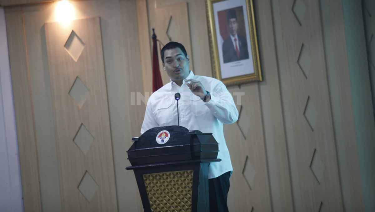 Menpora Dito Ariotedjo mengungkapkan harapannya untuk Timnas Basket 3x3 Putra Indonesia jelang SEA Games 2023. Foto: Herry Ibrahim/INDOSPORT.