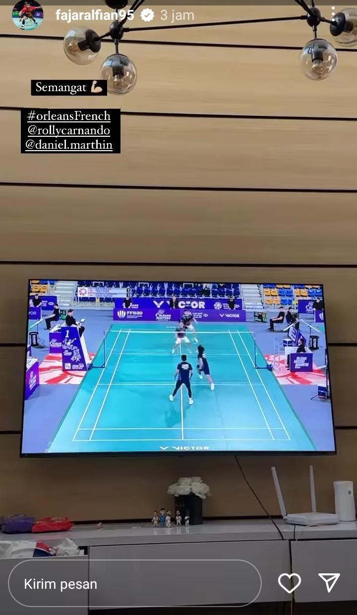 Wejangan Fajar Alfian untuk Leo/Daniel di Orleans Masters 2023 Copyright: instagram story @fajaralfian95