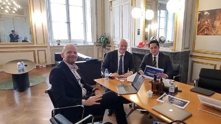 Ketum PSSI, Erick Thohir Bertemu Presiden FIFA