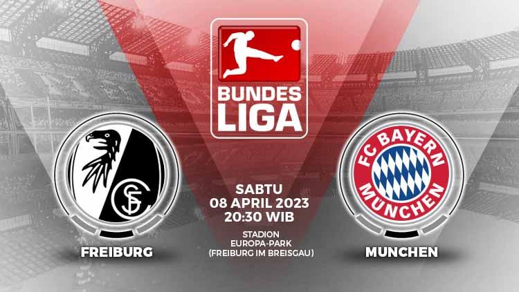 Link live streaming pertandingan Liga Jerman (Bundesliga) 2022-2023 mempertemukan Freiburg vs Bayern Munchen pada Sabtu (8/4/23) malam WIB. - INDOSPORT