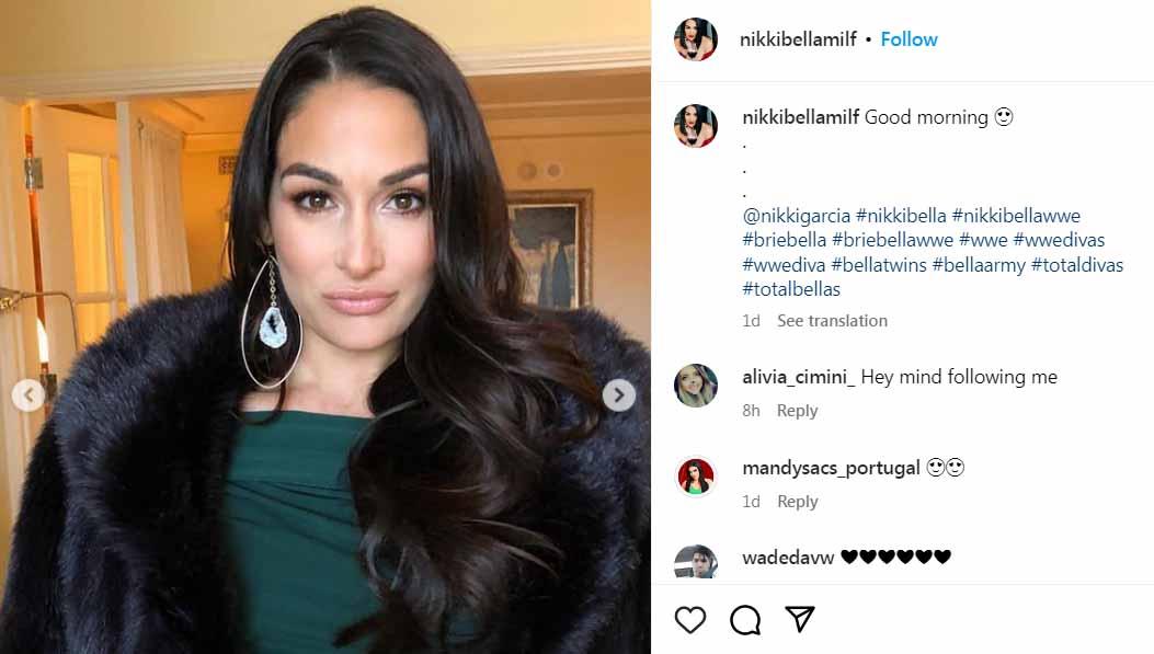 Nikki Bella, mantan diva WWE sekaligus eks kekasih John Cena. (Foto: Instagram@nikkibellamilf) - INDOSPORT