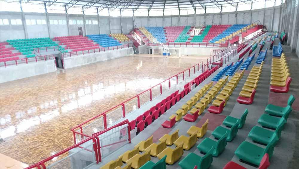 Kondisi lapangan dan ruang GOR Kanjuruhan sebagai calon venue Unggul FC gelaran salah satu seri Liga Futsal Profesional.