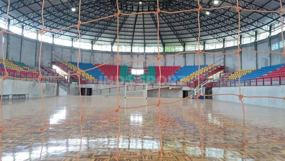 Kondisi lapangan dan ruang GOR Kanjuruhan sebagai calon venue Unggul FC gelaran salah satu seri Liga Futsal Profesional. Copyright: Ian Setiawan/INDOSPORT