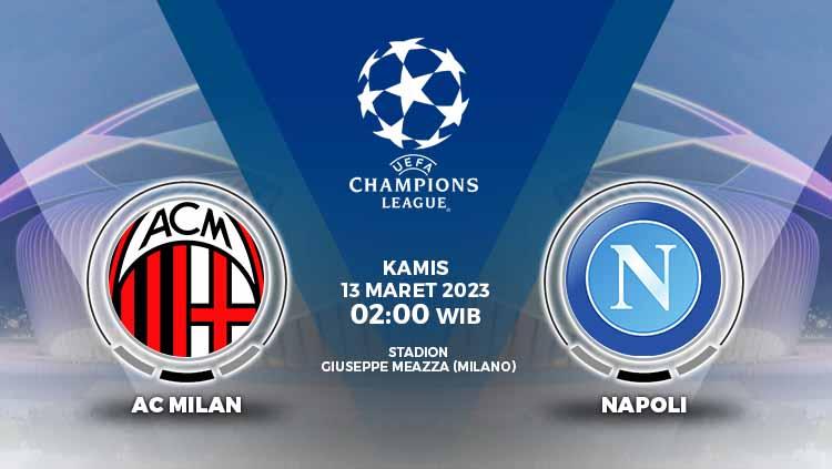 Hasil pertandingan antara AC Milan vs Napoli di perempat final Liga Champions 2022-2023, di San Siro, Kamis (13/04/23) dini hari WIB, berakhir dengan skor 1-0.