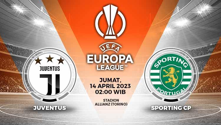 Pertandingan Liga Europa 2022-2023 Juventus vs Sporting Lisbon pada Jumat (14/04/23) dinihari WIB dapat Anda saksikan melalui link live streaming di sini. - INDOSPORT