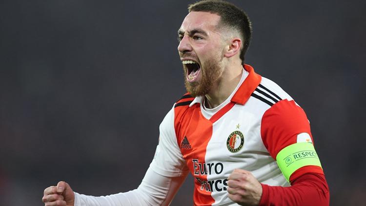 Orkun Kokcu di laga Feyenoord vs Shakhtar Donetsk (17/03/23). (Foto: REUTERS/Johanna Geron)