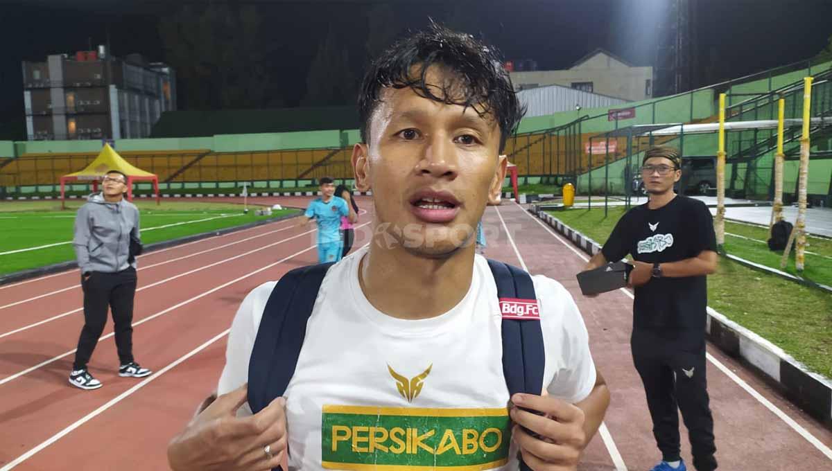 Striker Persikabo 1973, Yandi Sofyan, tidak puas dengan penampilannya di kompetisi Liga 1 2022-2023. Foto: Arif Rahman/INDOSPORT