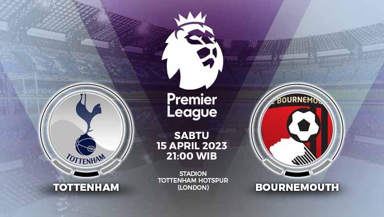 Pertandingan Liga Inggris (Premier League) antara Tottenham vs Bournemouth pada Sabtu (15/04/23) pukul 21:00 WIB bisa disaksikan via link live streaming ini.