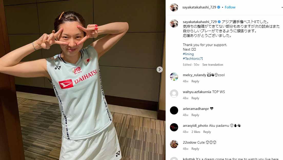 Sungguh tahun penuh cinta, usai resmi pensiun dari bulutangkis, mantan bidadari bulutangkis Jepang, Sayaka Takahashi, umumkan kabar bahagia pernikahannya.