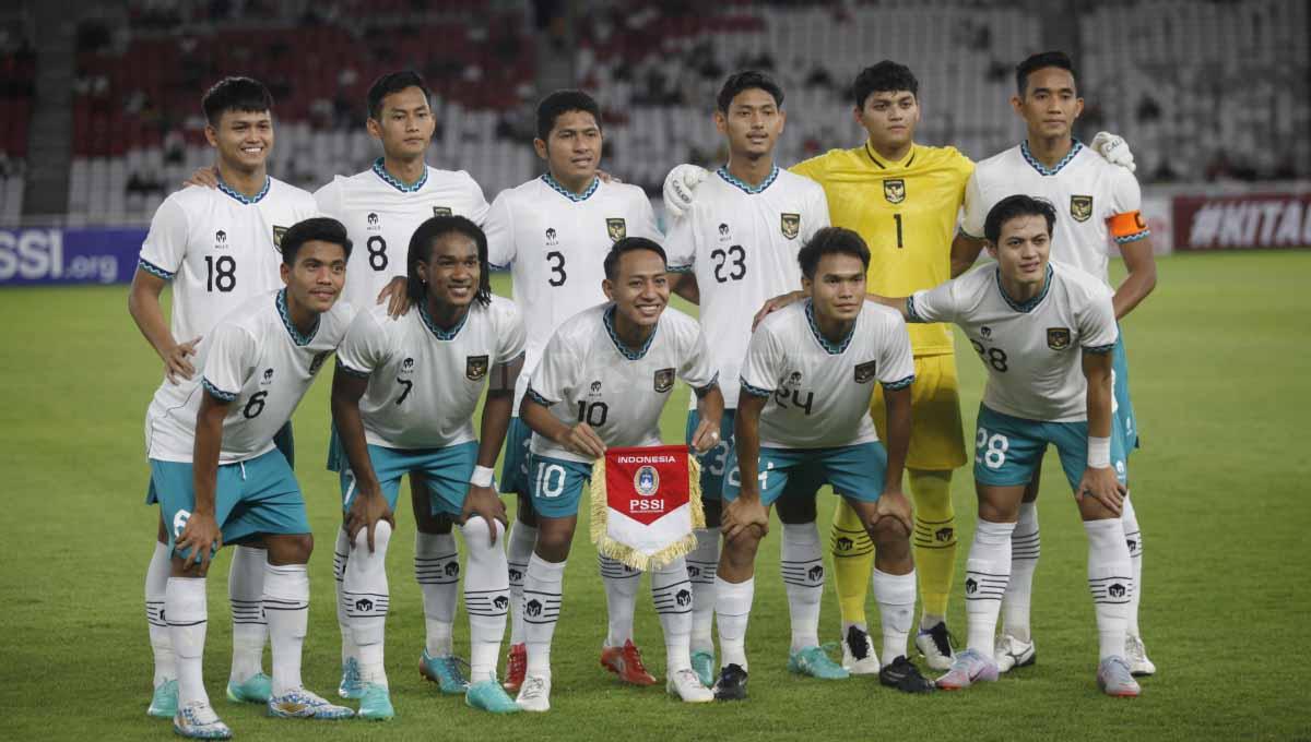Pertandingan uji coba Timnas Indonesia U-22 vs Lebanon U-22, Minggu (16/04/23). - INDOSPORT