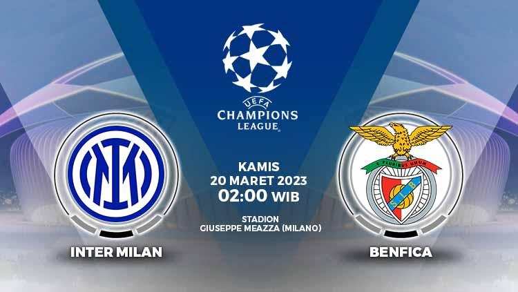 Prediksi pertandingan antara Inter Milan vs Benfica (Liga Champions).