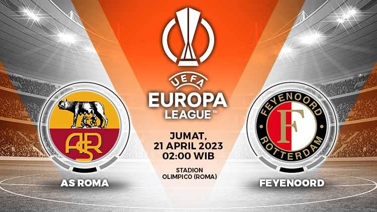 Prediksi pertandingan antara AS Roma vs Feyenoord (Liga Europa).