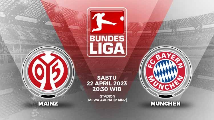 Link live streaming Mainz 05 vs Bayern Munchen dalam laga pekan ke-29 Liga Jerman (Bundesliga) 2022-23 di mana duel ini jadi peluang Die Roten amankan klasemen.