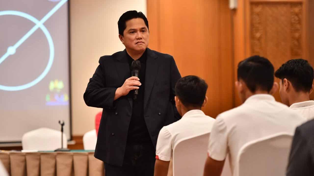Ketua umum PSSI, Erick Thohir, menyatakan akan ada evaluasi bagi Timnas Indonesia U-22 setelah terlibat keributan di final SEA Games 2023. (Foto: PSSI)
