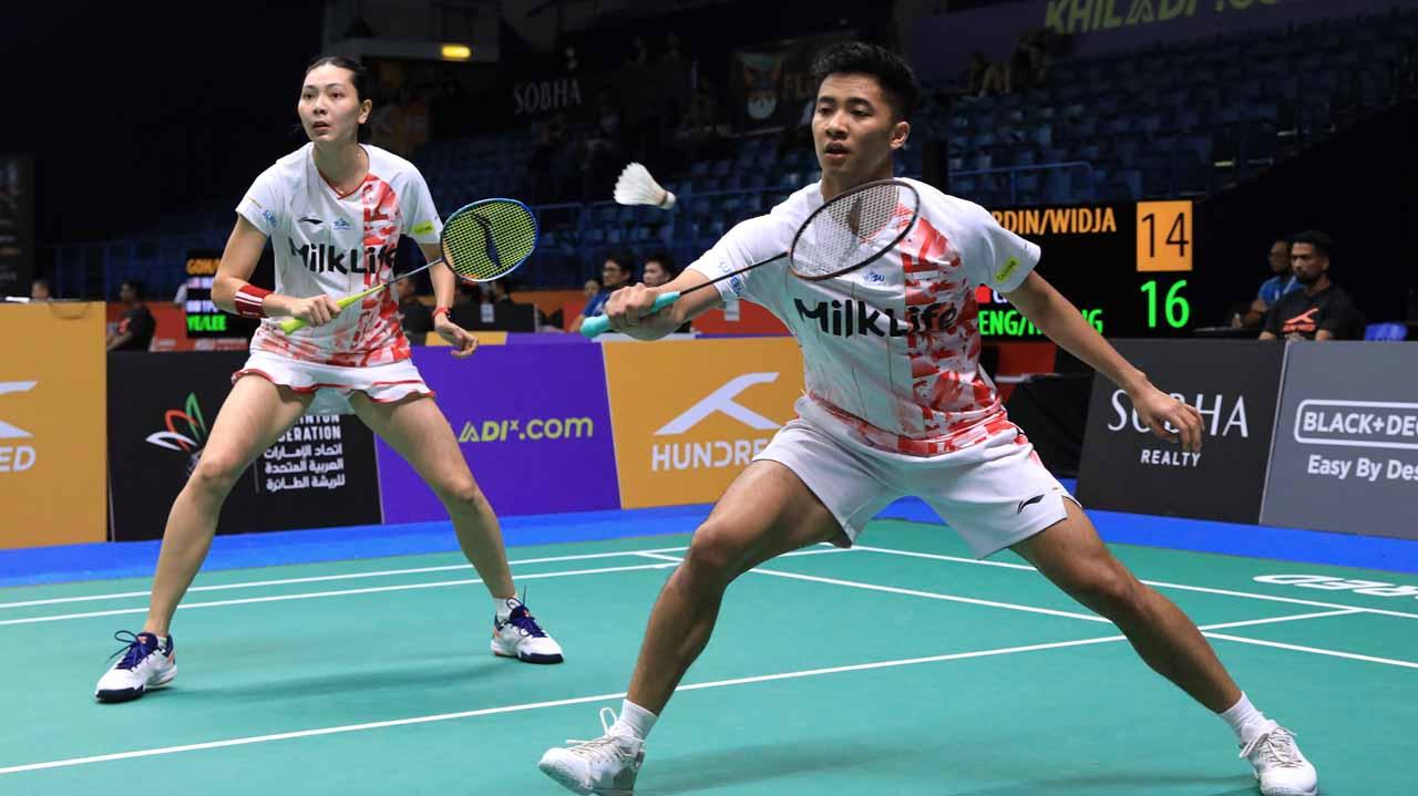 Ganda campuran Indonesia, Dejan Ferdinansyah/Gloria Widjaja gagal meraih kemenangan di Piala Sudirman 2023 vs Thailand. (Foto: PBSI)