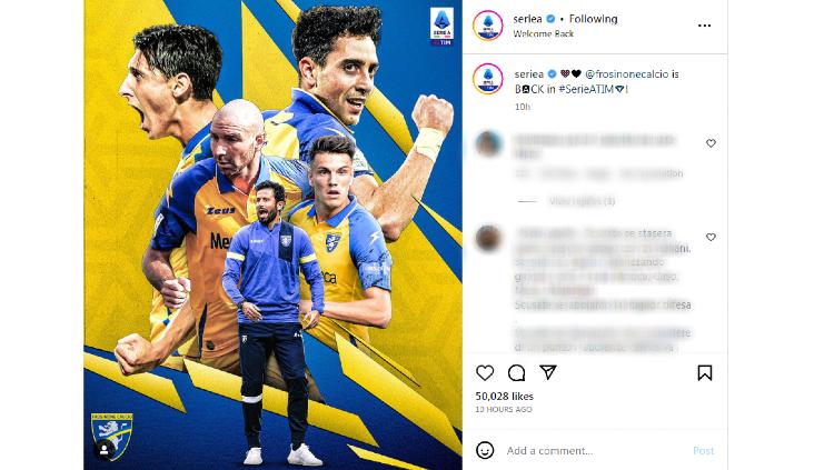 Profil singkat serta perjalan klub Frosinone, sang penghambat AC Milan yang mampu kembali promosi ke kasta teratas Liga Italia, Serie A musim depan.