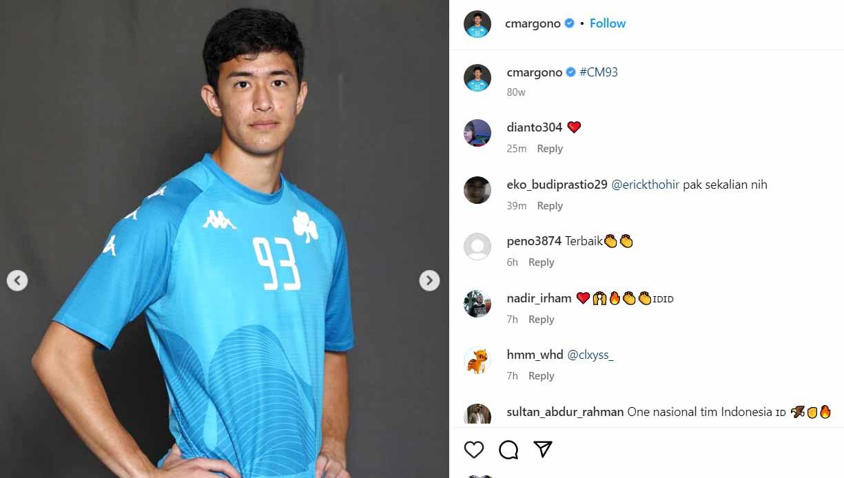 Cyrus Margono, pemain sepak bola profesional keturunan Indonesia-Iran, bermain sebagai penjaga gawang di klub Yunani. (Foto: Instagram@cmargono)