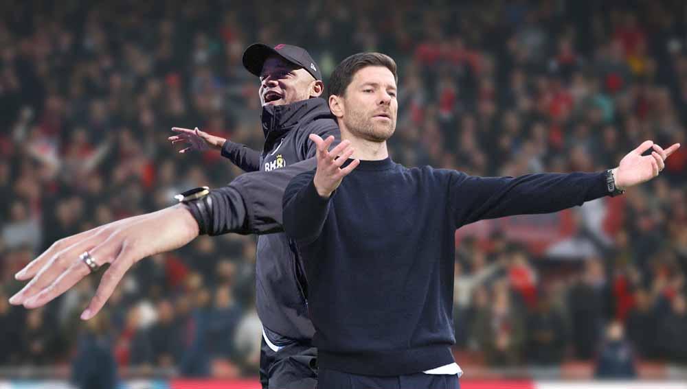 Vincent Kompany dan Xabi Alonso, calon pelatih sukses di masa depan. (Foto: REUTERS/Lee Smith/Annegret Hilse)