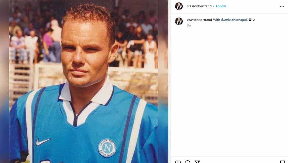 Bertrand Crasson, Eks pemain Napoli akan bergabung dengan PSS Sleman sebagai staf pelatih di Liga 1 2023/2024. (Foto: Instagram@crassonbertrand)