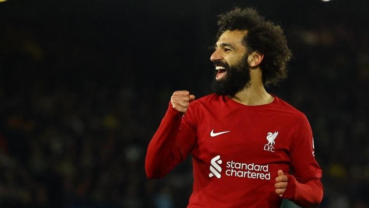 Mohamed Salah sudah mencatatkan gol ke-200 untuk Liverpool. Foto: REUTERS/Molly Darlington. - INDOSPORT