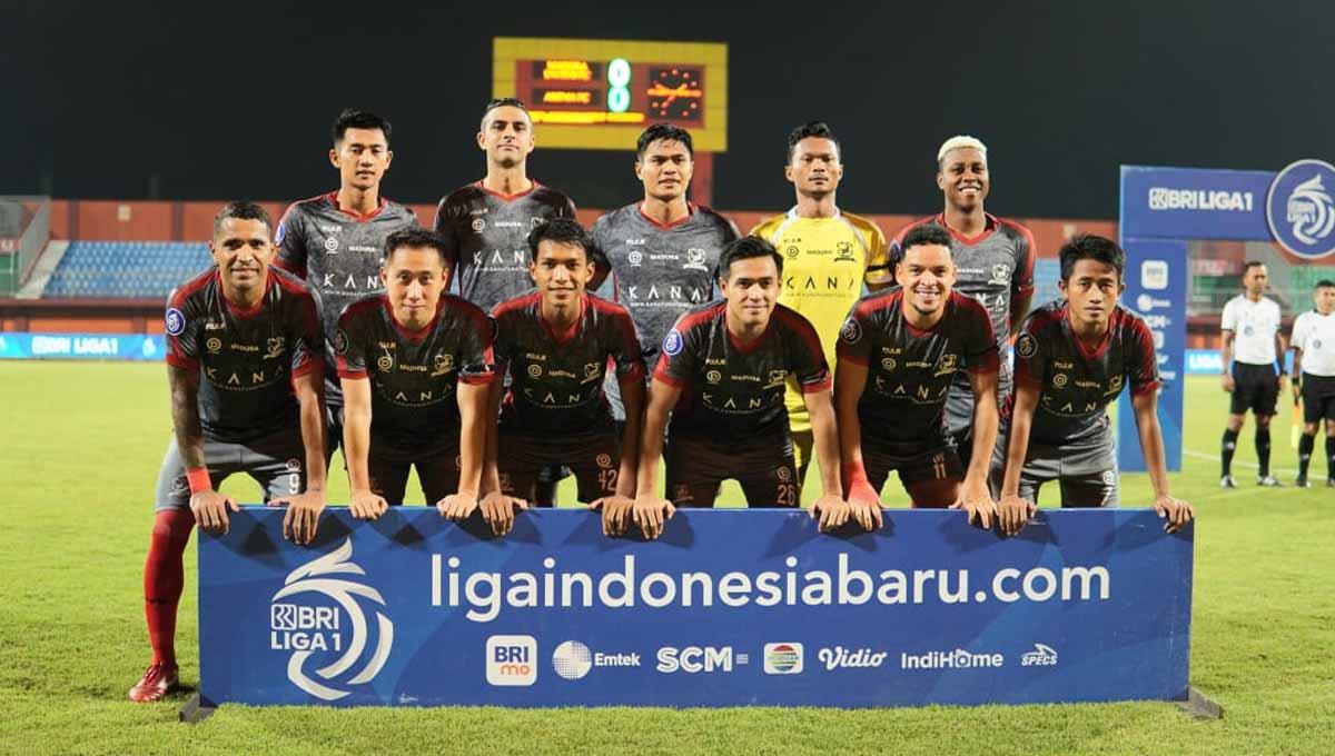 Madura United tampak total dalam mempersiapkan kekuatan tim untuk berlaga pada Kompetisi Liga Indonesia musim 2023/2024 mendatang. - INDOSPORT
