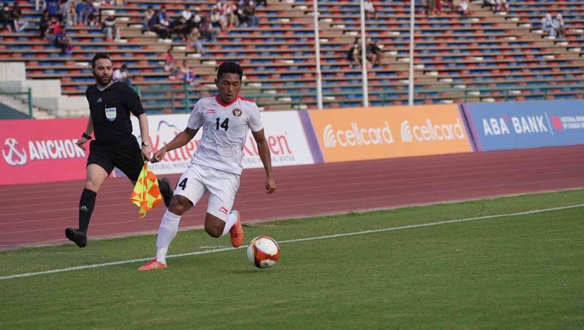 Gelandang sayap Timnas Indonesia U-22, Fajar Fathur Rahman tampil apik di SEA Games 2023. (Foto: PSSI)