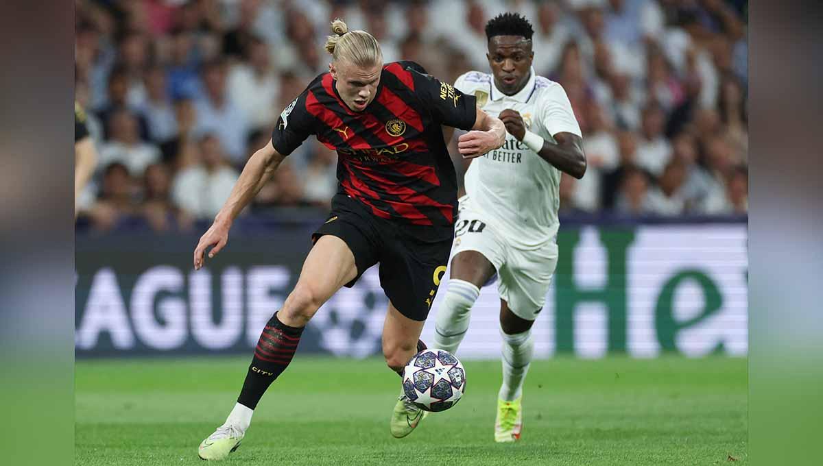 Leg kedua semifinal Liga Champions 2022/2023 antara Manchester City vs Real Madrid akan digelar pada Kamis (18/05/23) dini hari WIB mendatang. (Foto: REUTERS/Isabel Infantes)