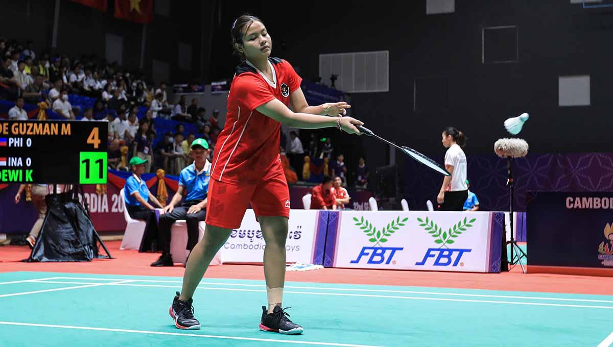 Pebulutangkis tunggal putra Indonesia, Komang Ayu Cahya Dewi, membocorkan sebab kegagalannya melaju ke final bulutangkis SEA Games 2023. (Foto: PBSI)
