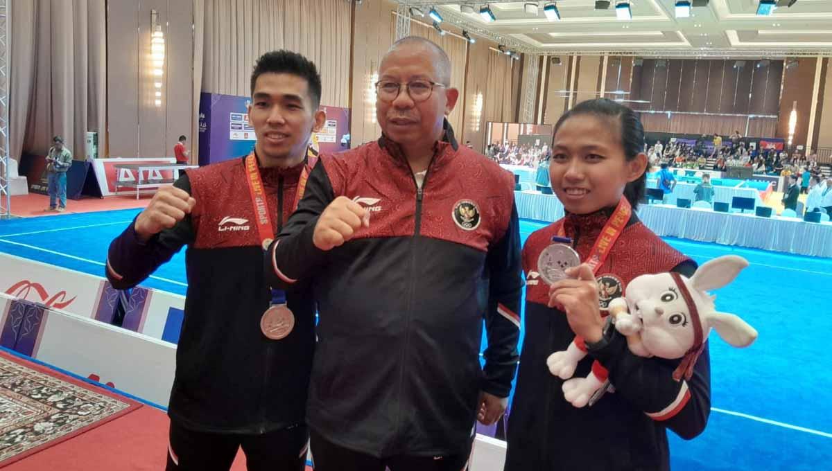 Atlet Wushu Indonesia di SEA Games 2023 Kamboja. (Foto: NOC Indonesia) - INDOSPORT