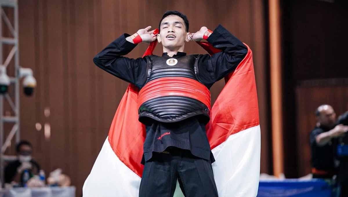 Muhammad Zaki Zikrillah, Atlet Pencak Silat Indonesia, di SEA Games 2023 Kamboja. (Foto: NOC indonesia) - INDOSPORT