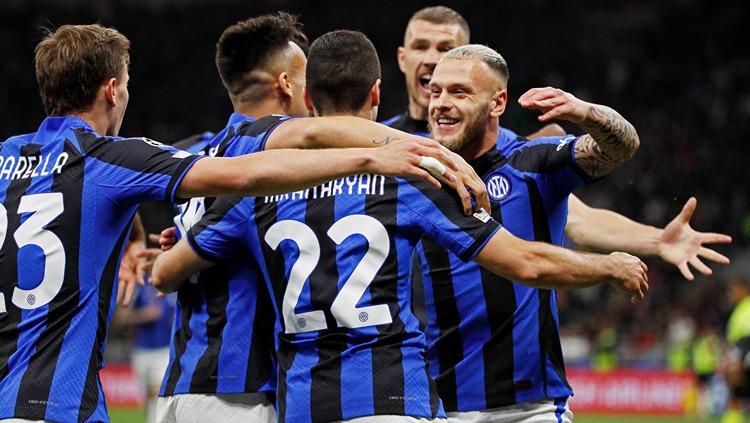 Rumor transfer klub Liga Italia, Inter Milan yang disebut menahan Federico Dimarco dan masih mengincar Kelechi Iheanacho. (Foto: REUTERS/Alessandro Garofalo) - INDOSPORT