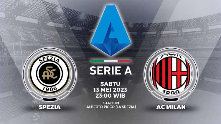 Prediksi pertandingan antara Spezia vs AC Milan di Liga Italia 2022-2023.