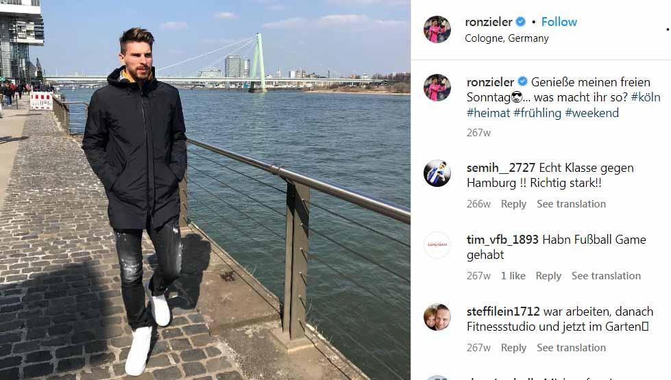 Eks kiper Manchester United, Ron-Robert Zieler. Foto: Instagram@ronzieler.