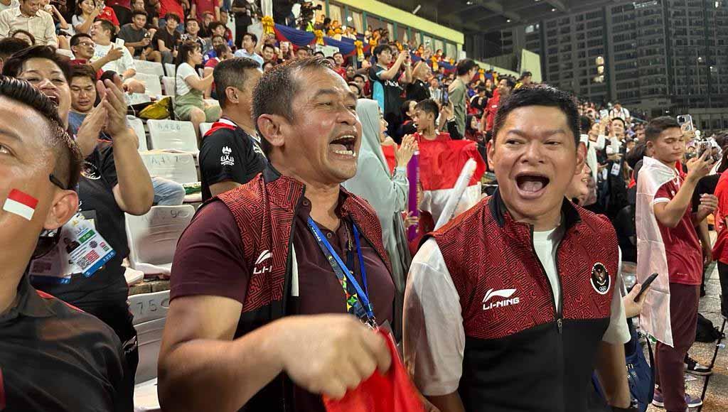 Raja Sapta Oktohari, Ketua NOC Indonesia di Final Timnas Sepakbola Indonesia vs Thailand SEA Games 2023 Kamboja. (Foto: NOC indonesia/Brigitha Sesilya)