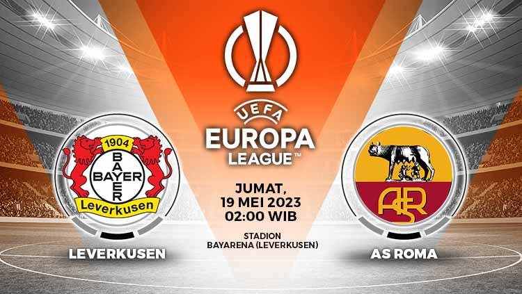 Link live streaming Leverkusen vs AS Roma dalam ajang Liga Europa (Europa League), yang berlangsung di BayArena, Jumat (19/05/23) pukul 02.00 WIB.