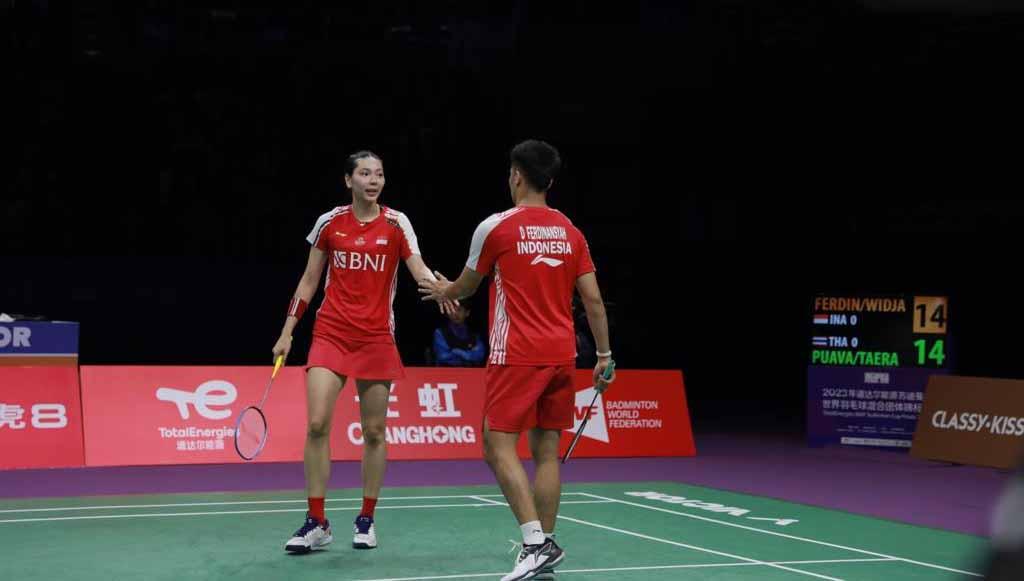 Ganda campuran Indonesia, Dejan Ferdinansyah/Gloria Emanuelle Widjaja, kandas ditikung Thom Gicquel/Delphine Delrue, di babak pertama Hong Kong Open 2023.