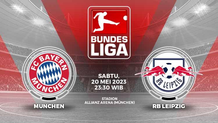 Link live streaming Bayern vs Leipzig dalam ajang Liga Jerman (Bundesliga), yang berlangsung di Allianz Arena of Munchen, Sabtu (20/05/23) pukul 23.30 WIB.