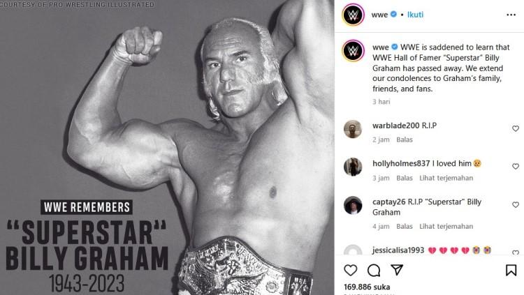 WWE turut berbelasungkawa atas meninggalnya Billy Graham. Foto: instagram/wwe.