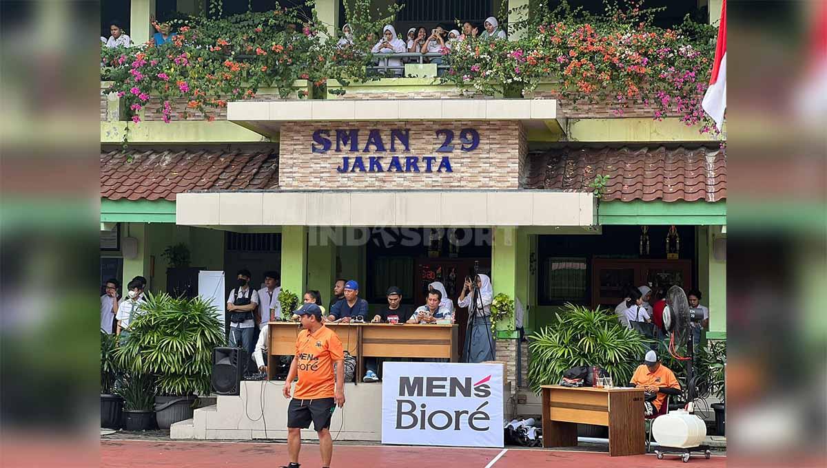 Kompetisi Men's Biore School Pride 3x3 Basketball Series SMAN 29 Jakarta, Senin (22/05/23).