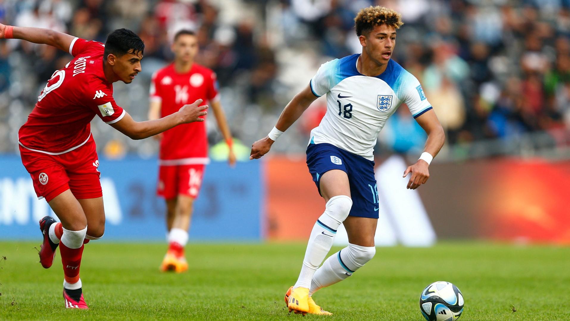 Pertandingan Piala Dunia U-20 2023 antara Inggris vs Tunisia REUTERS/Matias Baglietto