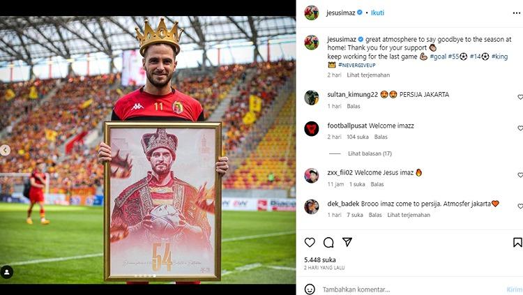 Salah satu raksasa Indonesia, Persija Jakarta, dirumorkan kian dekat mendatangkan pemain Spanyol bernama Jesus Imaz di bursa transfer Liga 1. - INDOSPORT