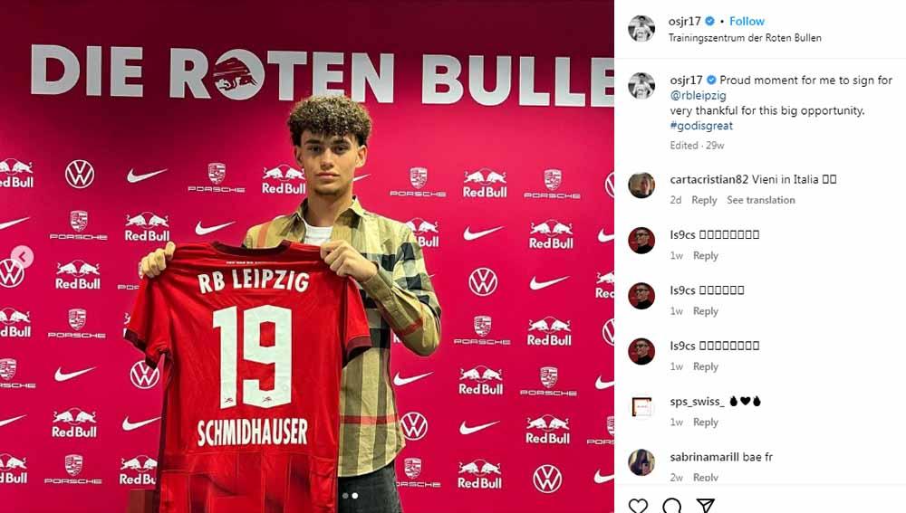 Klub Liga Italia, Inter Milan, dikabarkan segera mendatangkan starlet Leipzig, Oliver Schmidhauser, membuat masa depan Romelu Lukaku di ujung tanduk. (Foto: Instagram@osjr17) - INDOSPORT