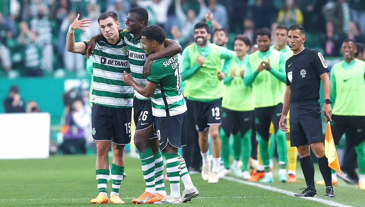Ousmane Diomande (tengah), pemain yang dikaitkan dengan klub Liga Inggris (Premier League), Arsenal. Foto: REUTERS/Rodrigo Antunes.