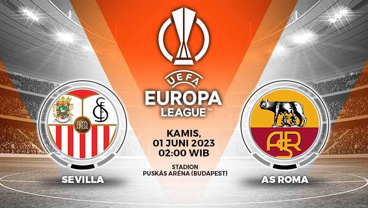 Prediksi pertandingan final Liga Europa (UEL) antara Sevilla vs AS Roma, Rabu malam atau Kamis (01/06/23) dini hari WIB, dapat disimak di artikel ini.