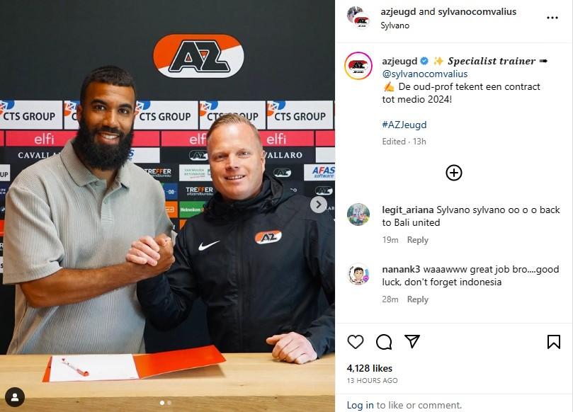 Sylvano Comvalius bergabung dengan AZ Alkmaar. Foto: instagram/azjeugd. Copyright: instagram/azjeugd
