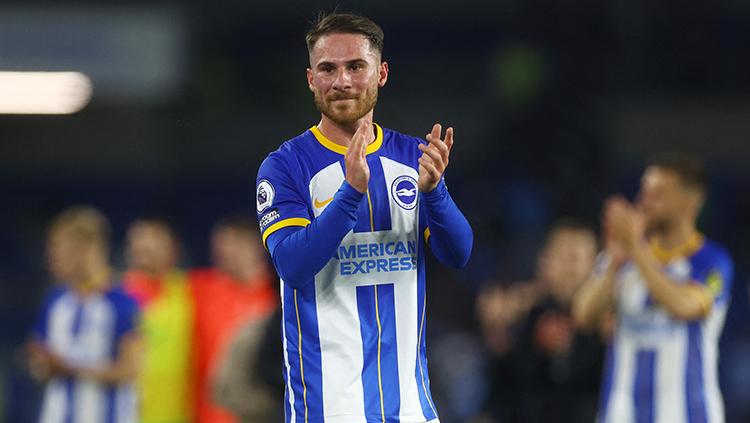 Pemain Brighton, Alexis Mac Allister, yang dikaitkan dengan Liverpool. Foto: Reuters/Paul Childs