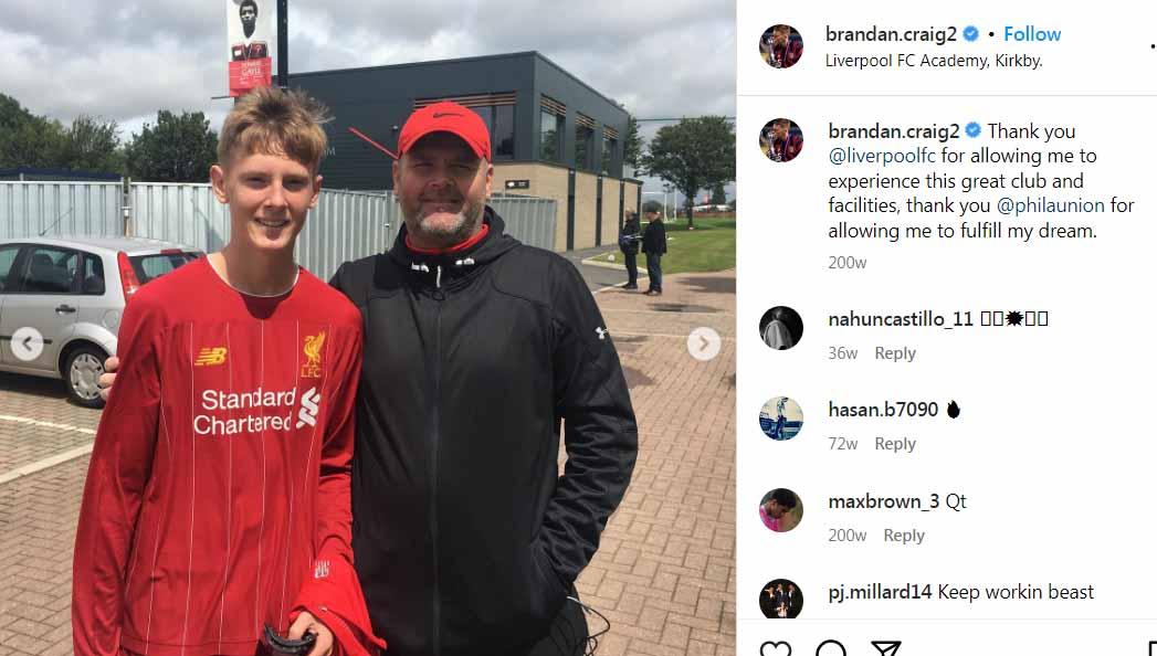 Brandan Craig, pemain muda Piala Dunia U-20 yang bisa merapat ke Liverpool. (Foto: Instagram@brandan.craig2) Copyright: Instagram@brandan.craig2